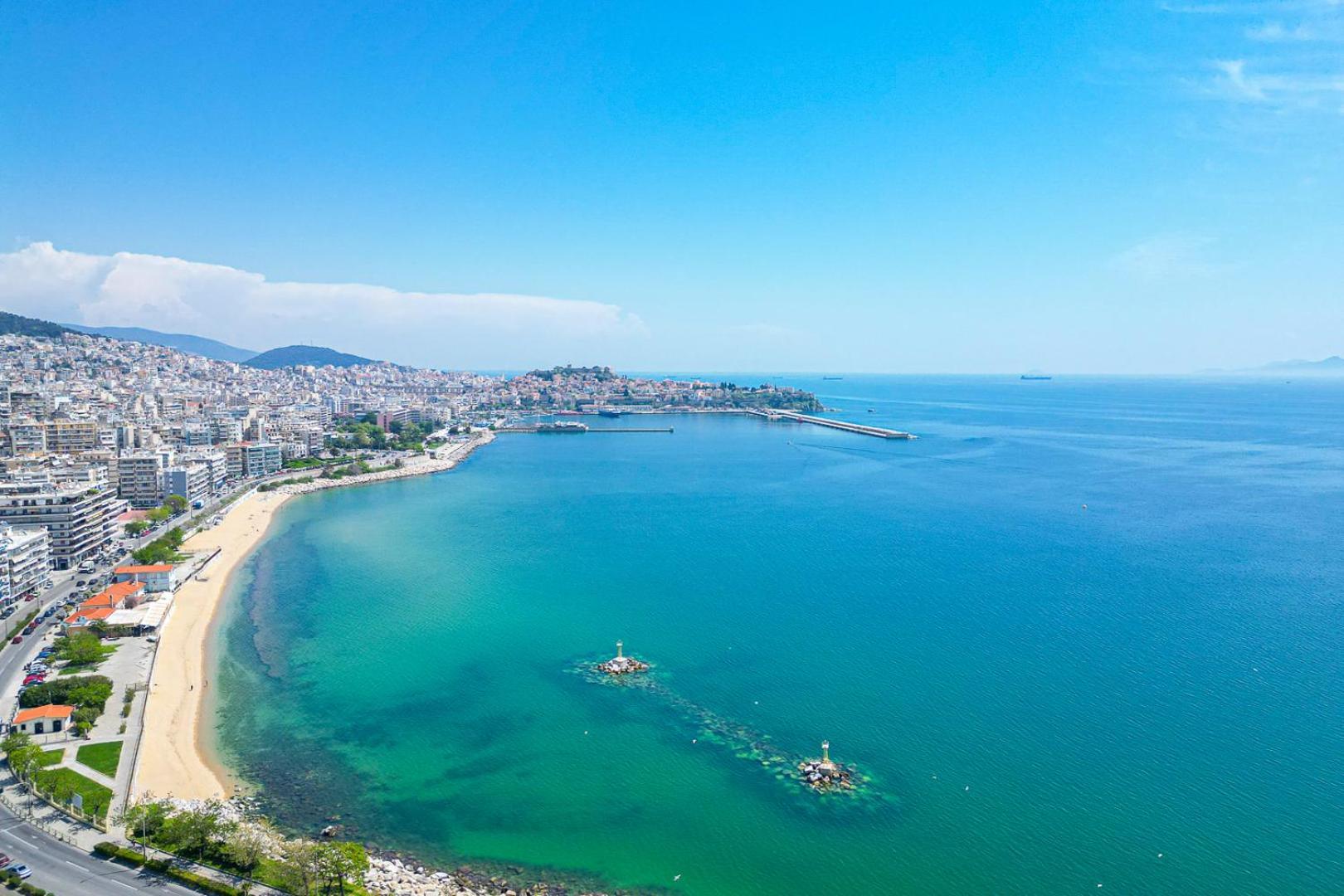 Апартаменты Finas Penthouse,Private Terrace,Great View,Mins From Sea Кавала Экстерьер фото