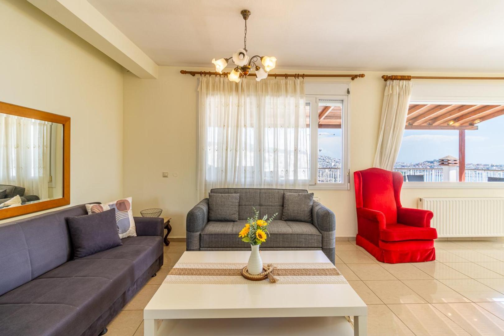 Апартаменты Finas Penthouse,Private Terrace,Great View,Mins From Sea Кавала Экстерьер фото