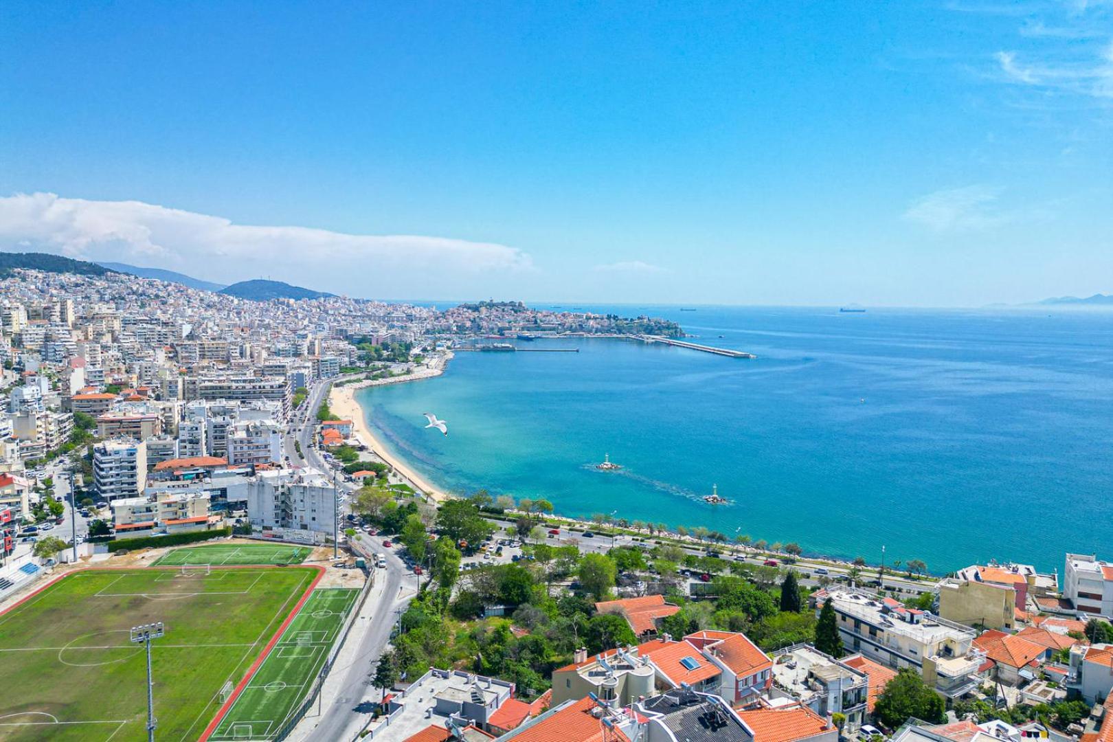 Апартаменты Finas Penthouse,Private Terrace,Great View,Mins From Sea Кавала Экстерьер фото